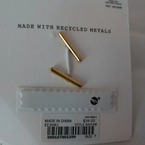 NWT Madewell Stone Collection ring & necklace set, ring sz 7 - Picture 4 of 8